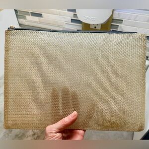 Dior J’adore Gold Wire Mesh Tote. New in Box. Measures 10 x 7 1/2 x 1”. GWP